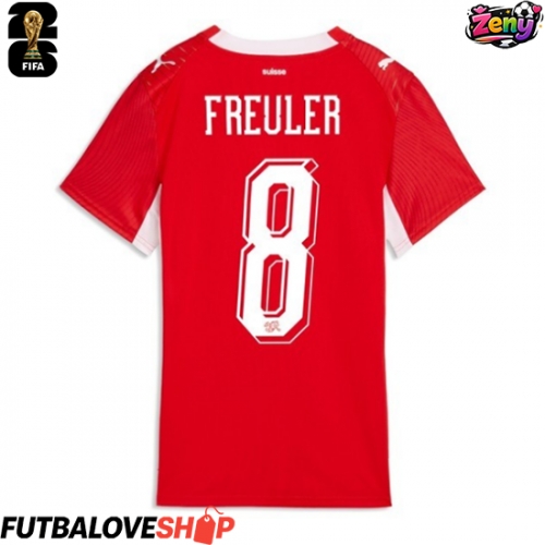Dres Švajčiarsko Remo Freuler #8 Domáci pre Ženy MS 2026 Krátky Rukáv